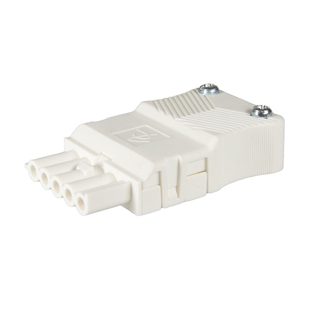 CONN RECEPT 5POS SCREW WHT