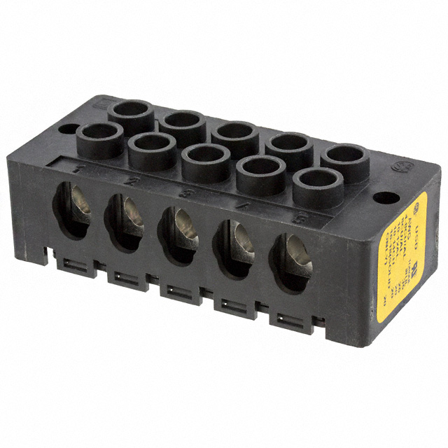 CONN BARRIER STRIP 5CIRC 0.5"