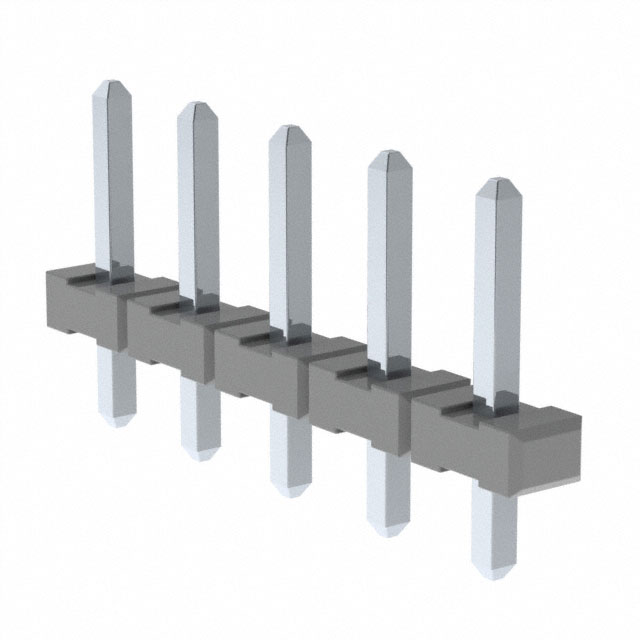 PCB PIN HEADER 5P 5MM BLK VERT 1