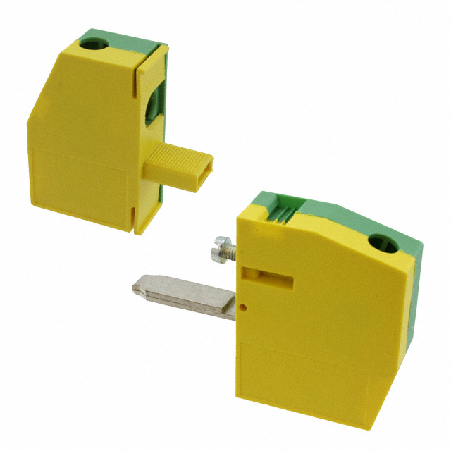 TERM BLK 1POS GREEN/YELLOW