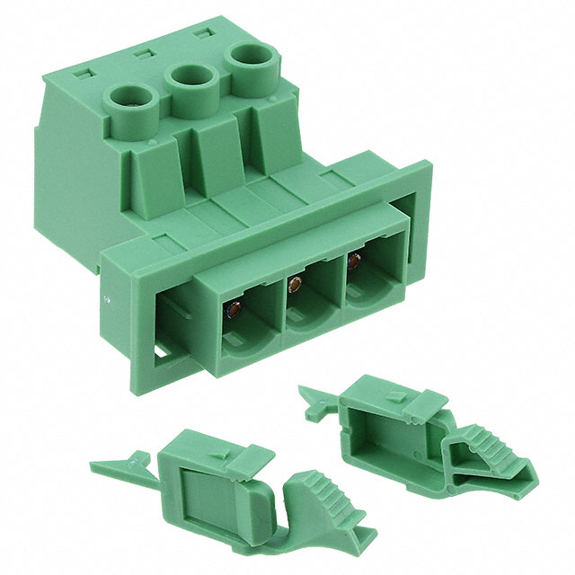 TERM BLK 3POS GREEN