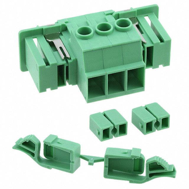 TERM BLK 3POS GREEN