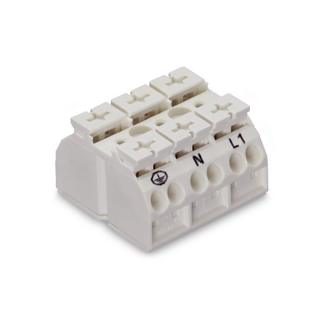 TERM BLK 3POS WHITE