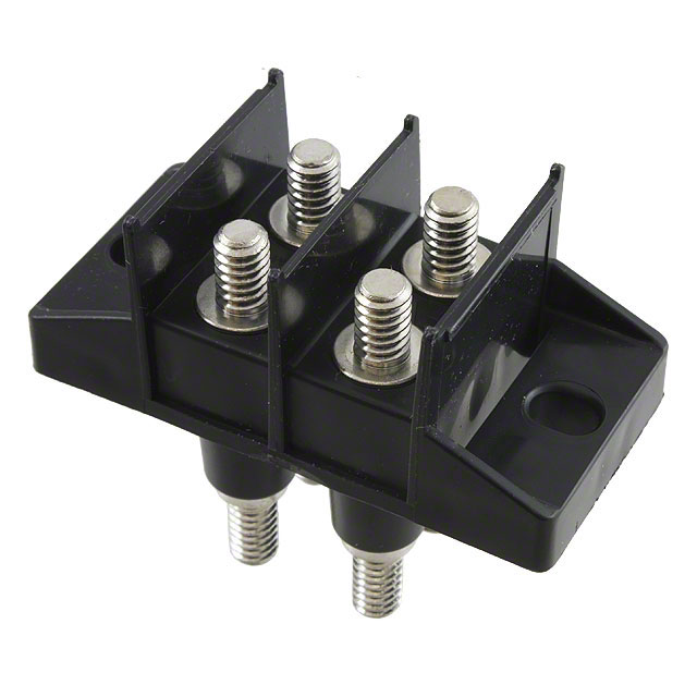 PWR FEED THRU BLK 2POS 115A 300V