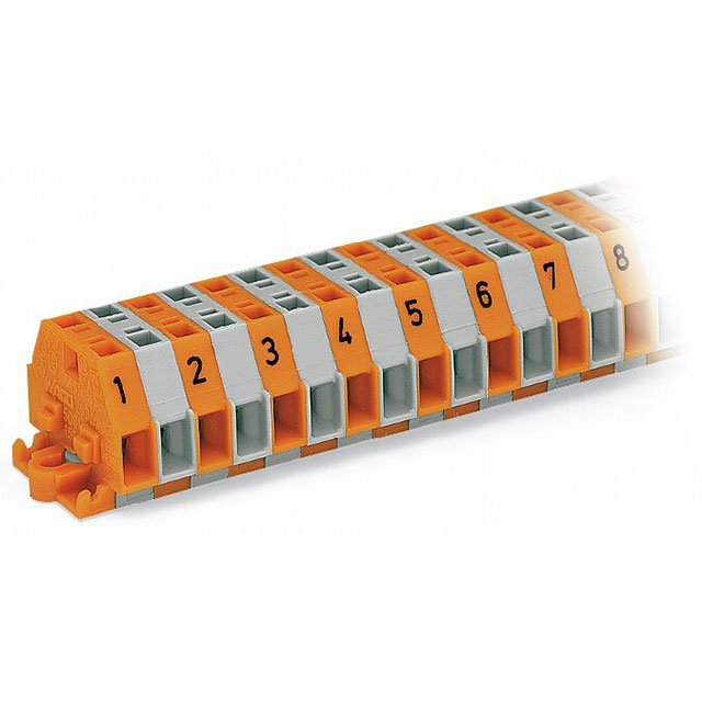 TERM BLK 20POS GRAY/ORANGE