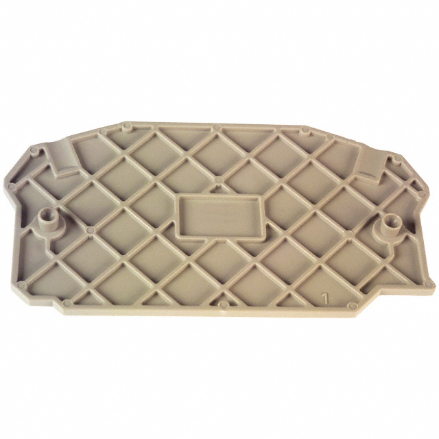 CONN TERM BLK END PLATE RAIL BG