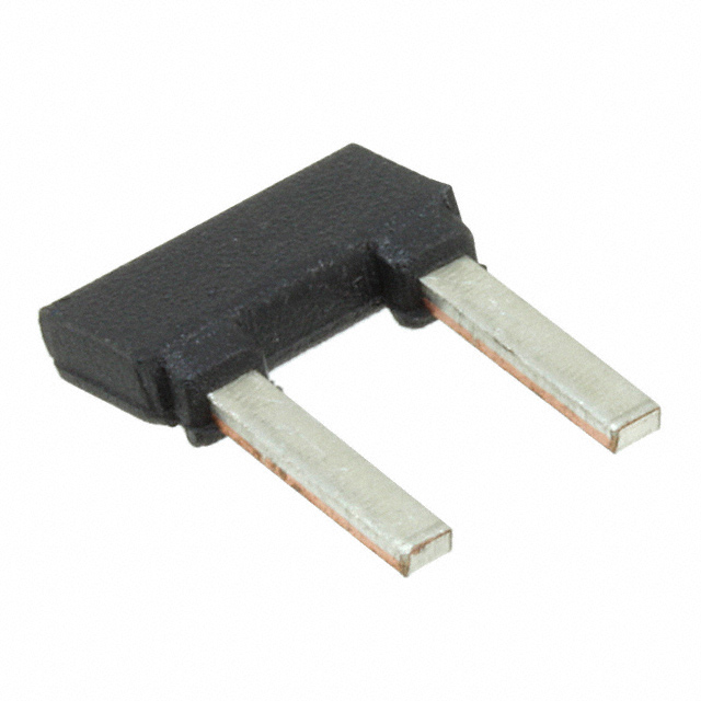 JUMPER TERM BLK 2POS FLAT PIN