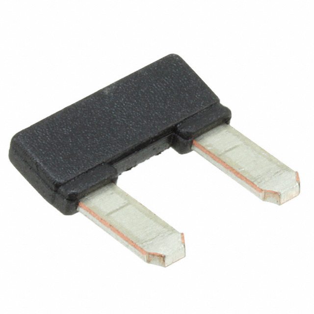 JUMPER TERM BLK 2POS FLAT PIN