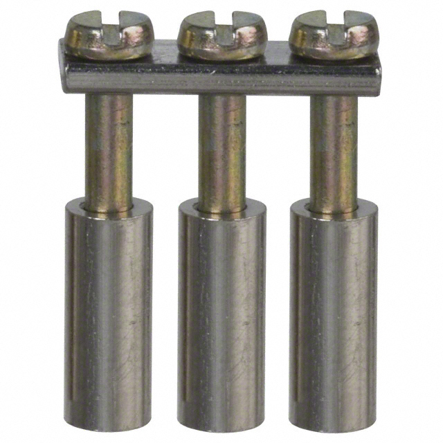 JUMPER TERM BLK 3POS ROUND PINS