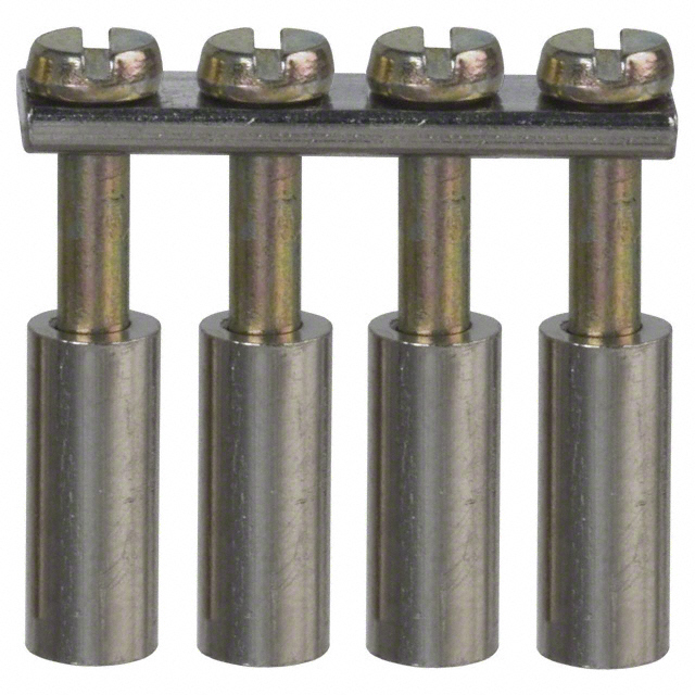 JUMPER TERM BLK 4POS ROUND PINS