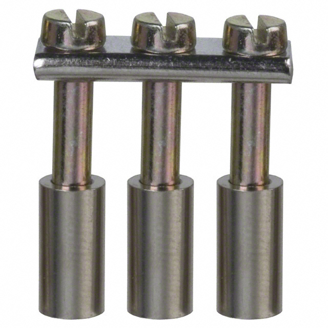JUMPER TERM BLK 3POS ROUND PINS