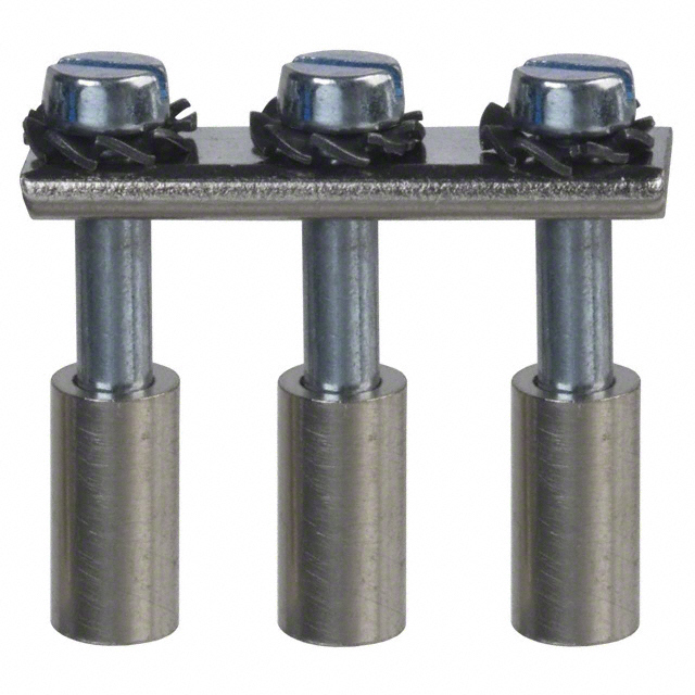 JUMPER TERM BLK 3POS ROUND PINS