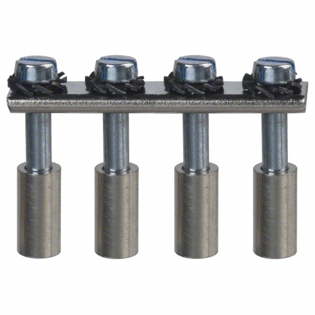 JUMPER TERM BLK 4POS ROUND PINS