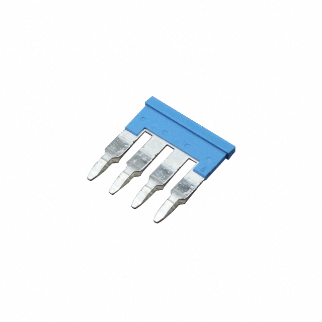 JUMPER TERM BLK 4POS FLAT PIN