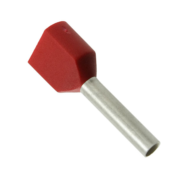 CONN FERRULE W TYP 2 X 16AWG RED