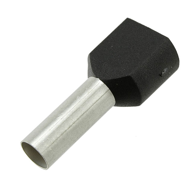 CONN FERRULE W TYP 2X10AWG BLACK