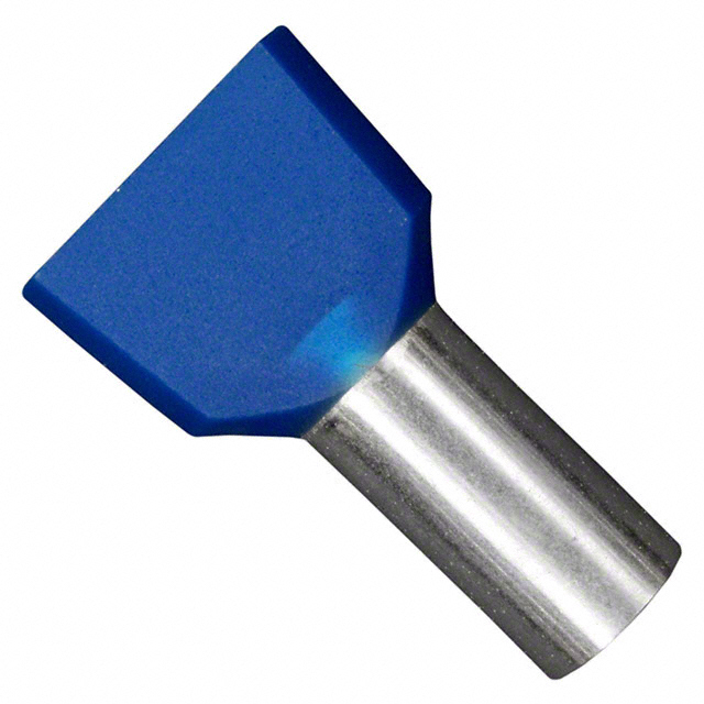 CONN FERRULE DIN TWO X 6AWG BLUE