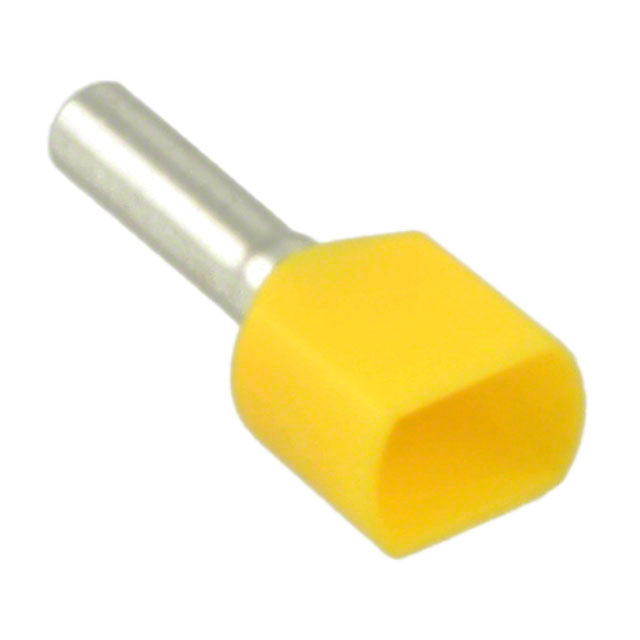 CONN FERRULE W TYPE 2X18AWG YLW