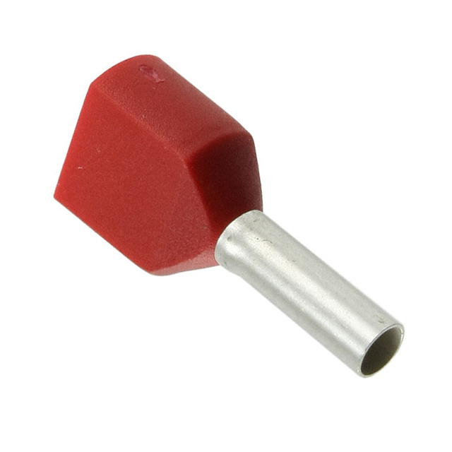 CONN FERRULE W TYP 2 X 16AWG RED