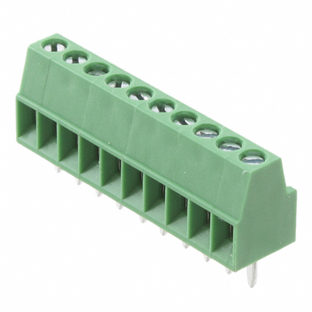 TERM BLK 10P SIDE ENT 2.54MM PCB