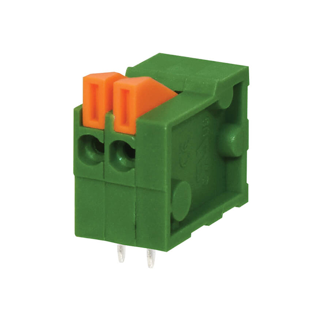 TERMINAL BLOCK, SCREWLESS, 2.54,