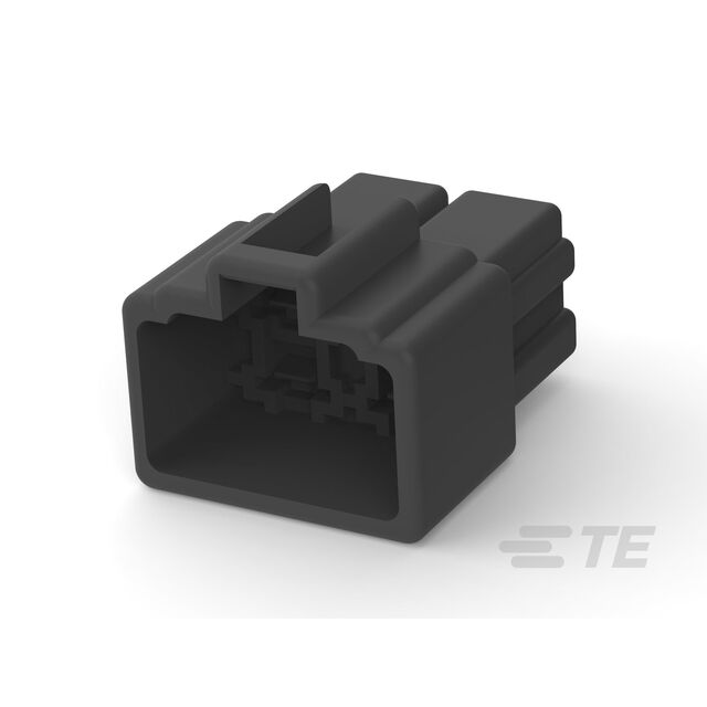 CONN MALE TAB HSG 0.25 4POS BLK