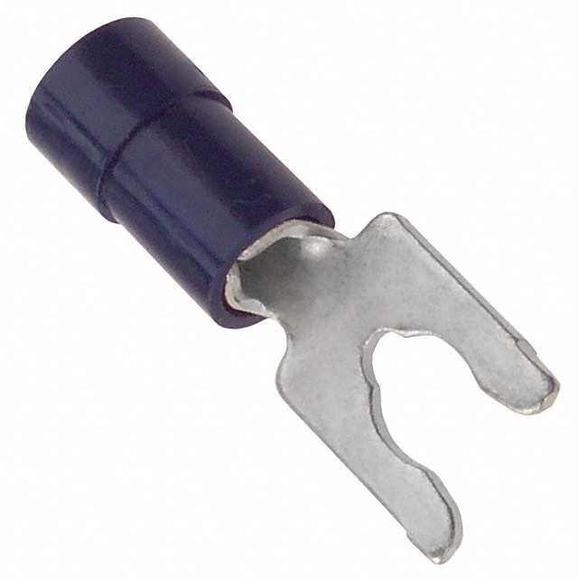 CONN SPADE TERM 14-16AWG #8 BLU