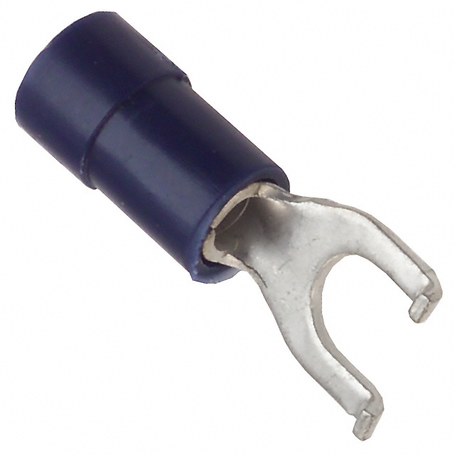 CONN SPADE TERM 14-16AWG #8 BLU