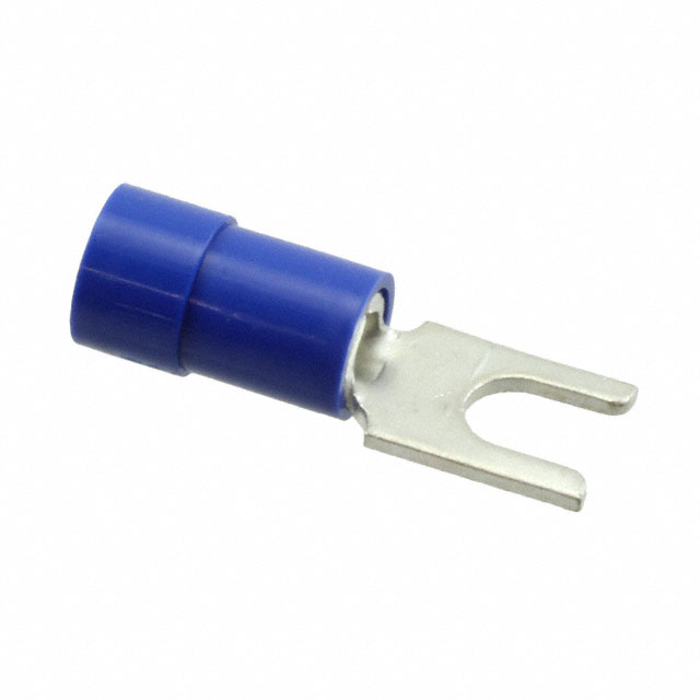 CONN SPADE TERM 14-16AWG #6 BLU
