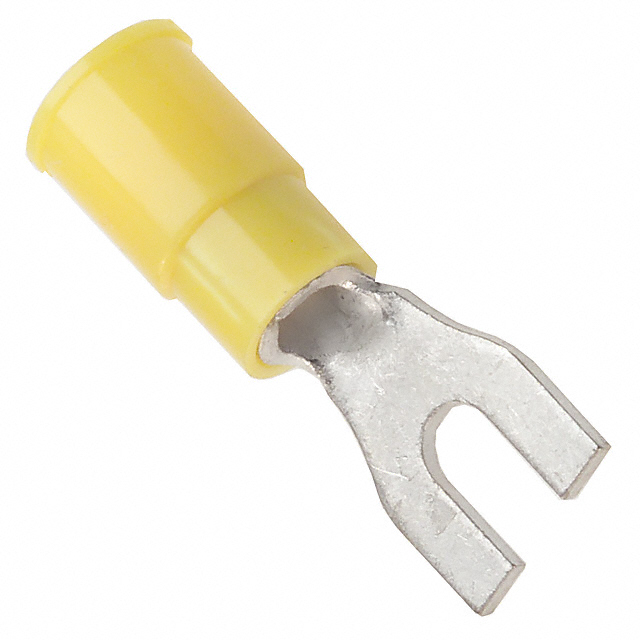 CONN SPADE TERM 10-12AWG #6 YEL