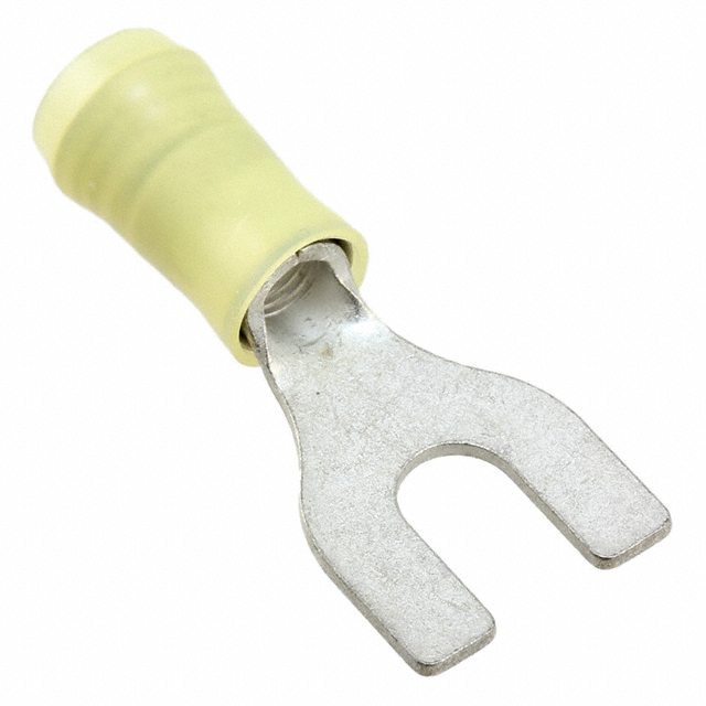 CONN SPADE TERM 10-12AWG M5 YEL