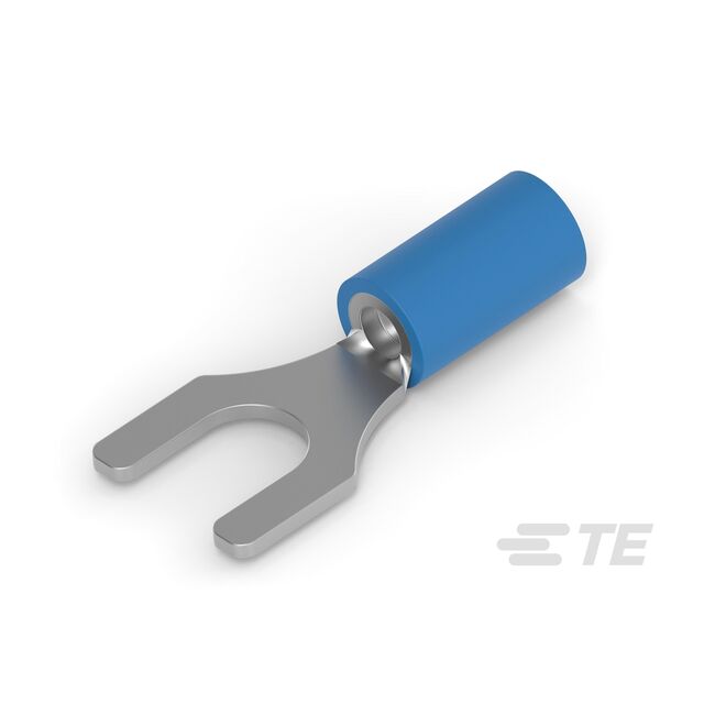 CONN SPADE TERM 14-16AWG M5 BLU