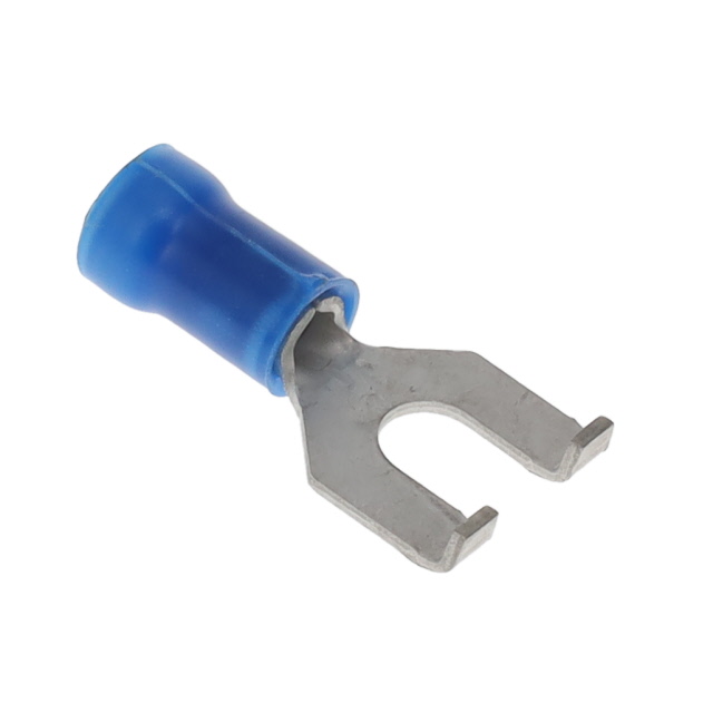 CONN SPADE TERM 14-16AWG #8 BLU
