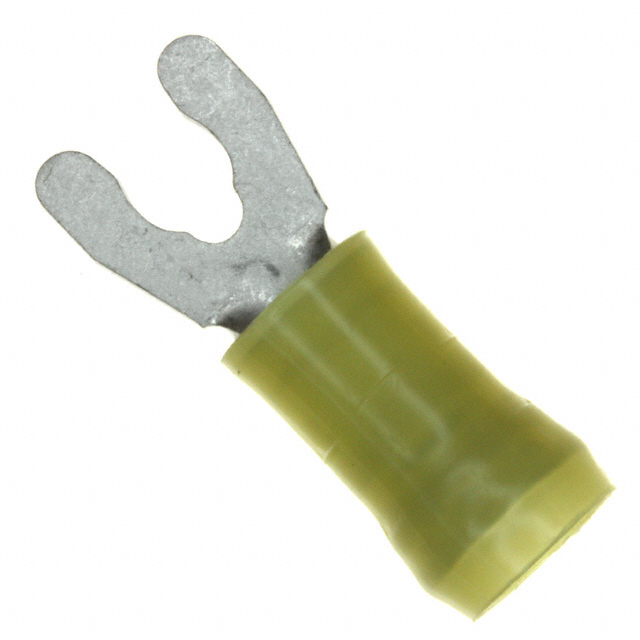 CONN SPADE TERM 10-12AWG #8 YEL