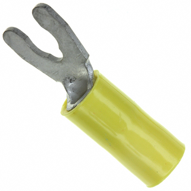 CONN SPADE TERM 10-12AWG #8 YEL