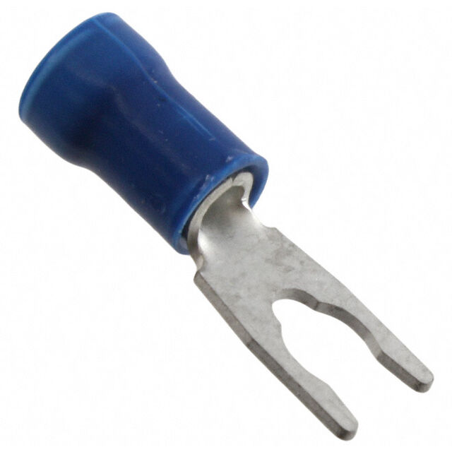 CONN SPADE TERM 14-16AWG #8 BLU