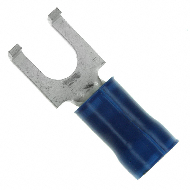 CONN SPADE TERM 14-16AWG #8 BLU