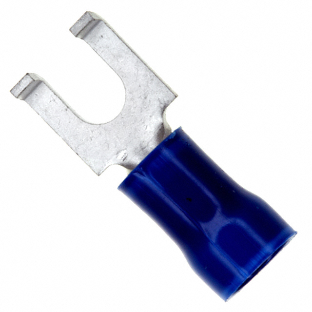 CONN SPADE TERM 14-16AWG #6 BLU