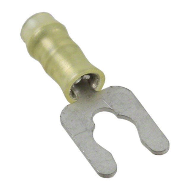 CONN SPADE TERM 22-26AWG #6 YEL