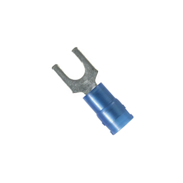 CONN SPADE TERM 14-16AWG #6 BLU
