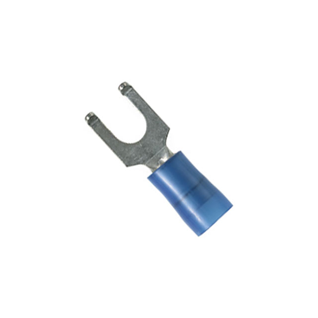 CONN SPADE TERM 14-16AWG #6 BLU