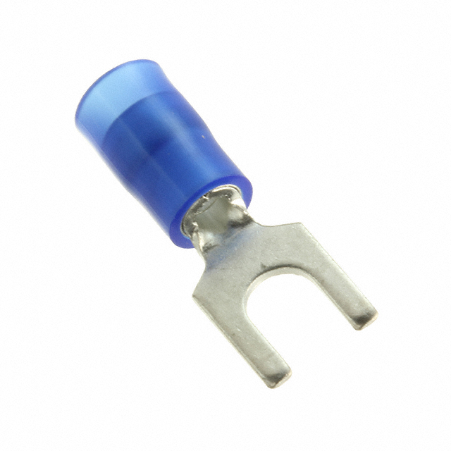 CONN SPADE TERM 14-16AWG #8 BLU