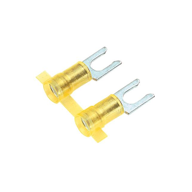 CONN SPADE TERM 10-12AWG #6 YEL