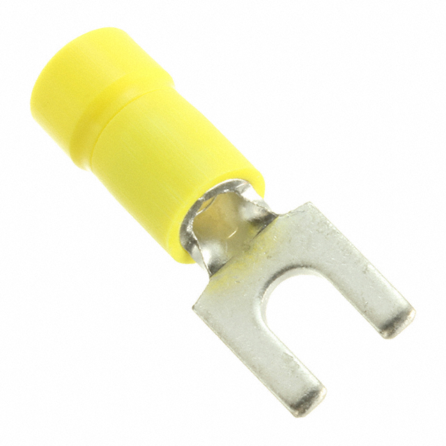 CONN SPADE TERM 10-12AWG #8 YEL