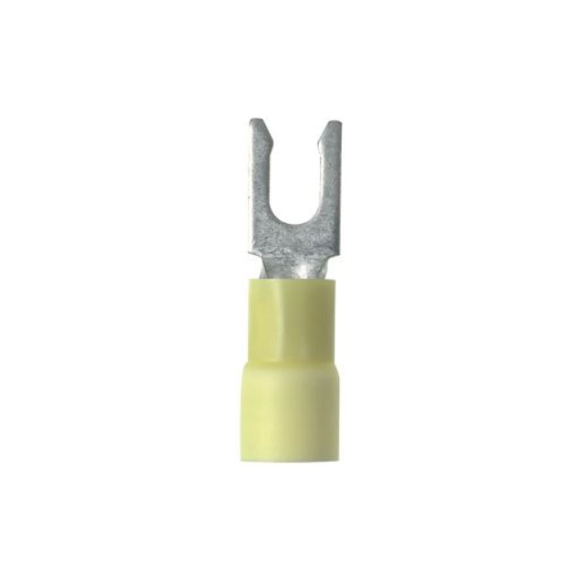 CONN SPADE TERM 10-12AWG #8 YEL