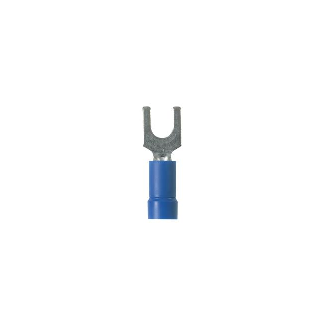 CONN SPADE TERM 14-16AWG #6 BLU