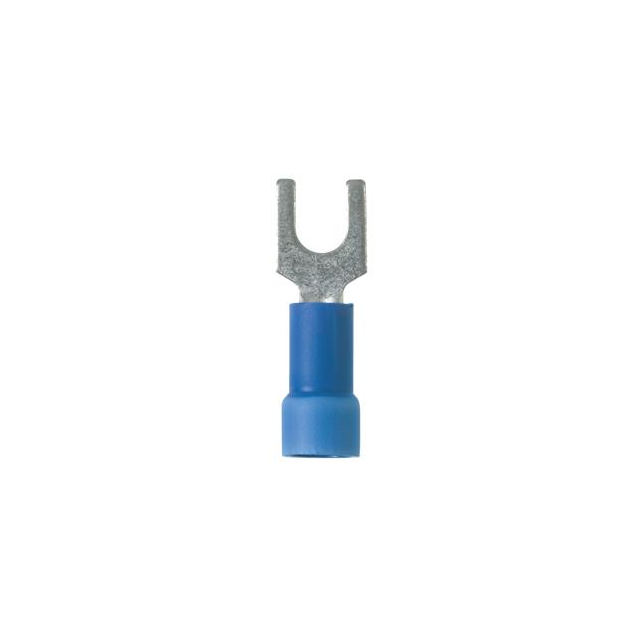 CONN SPADE TERM 14-16AWG #6 BLU