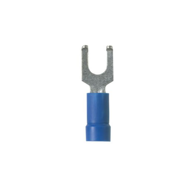 CONN SPADE TERM 14-16AWG #8 BLU