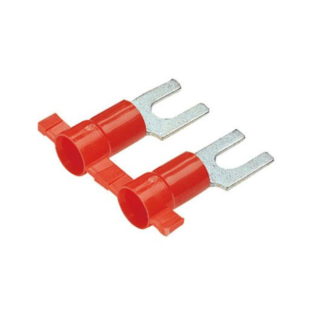CONN SPADE TERM 18-22AWG #6 RED