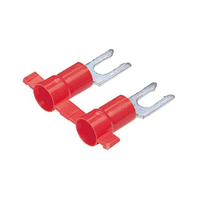 CONN SPADE TERM 18-22AWG #8 RED